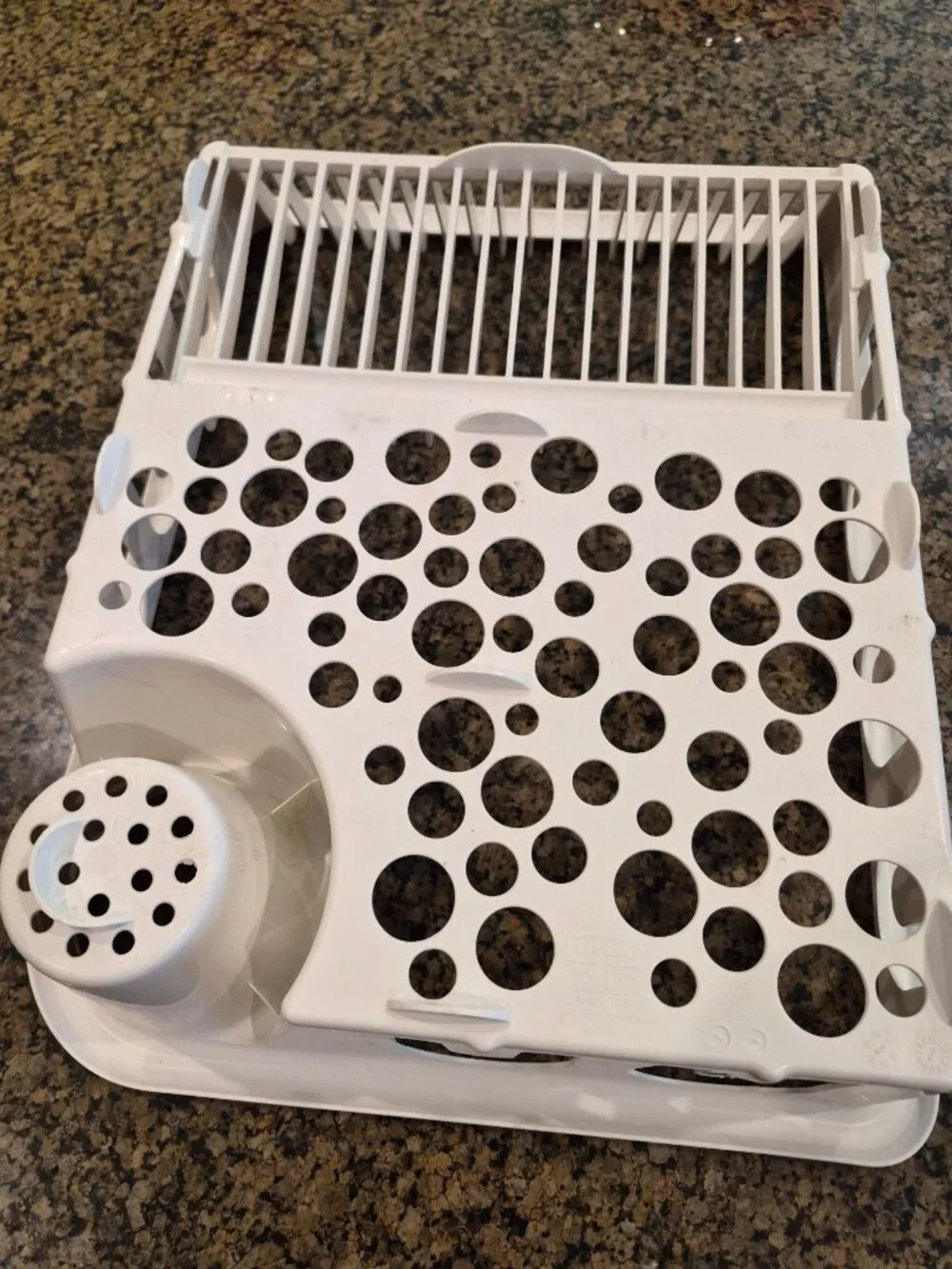 Ikea FLUNDRA White Plastic Dish Drying Rack Utensil Holder Compact Lightweight
